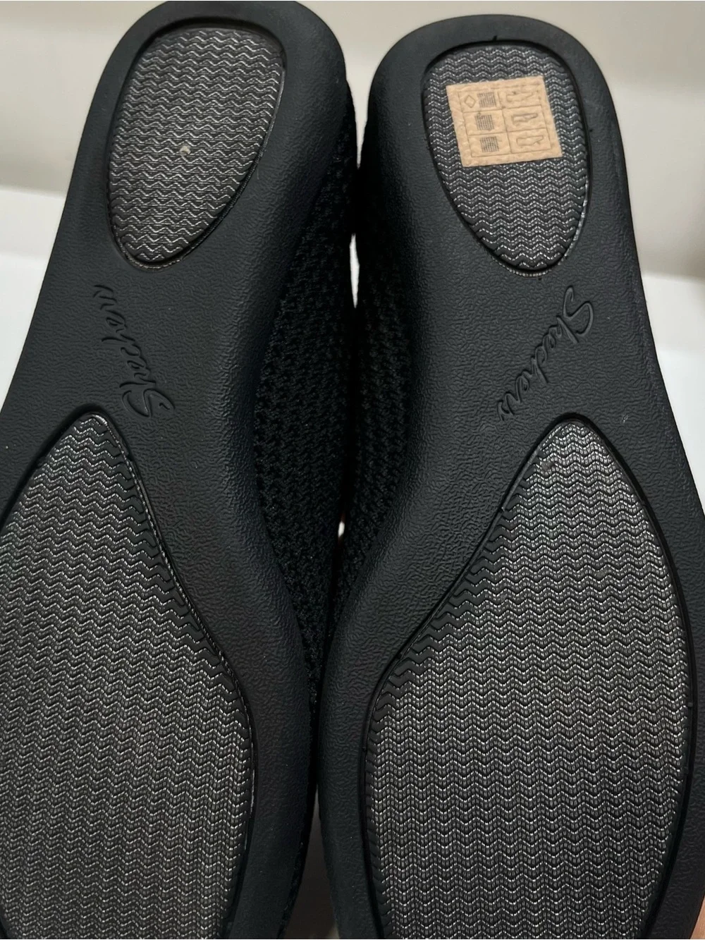 Skechers Black Knit Slip-On Ballet Flats